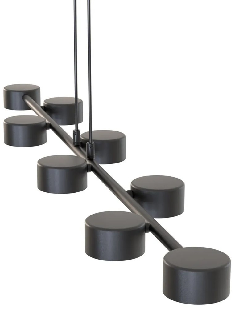 Lampadario a sospensione MEGARA 8 Nero 8xGX53