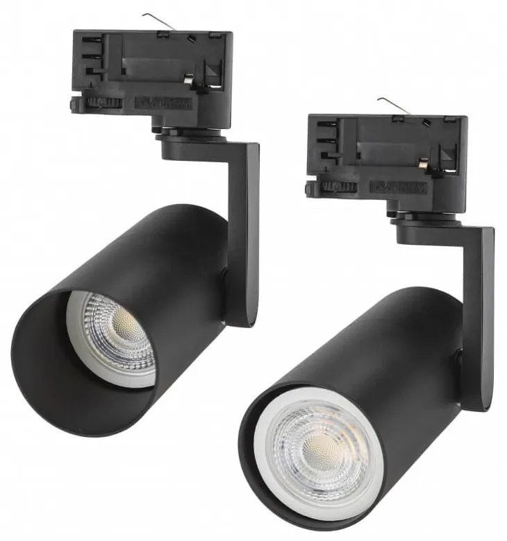 Faro GU10 binario trifase - Nero Base GU10