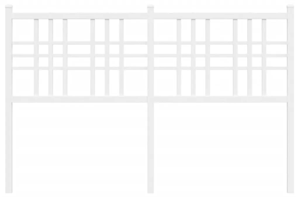 Testiera in metallo bianco 120 cm