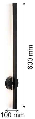 Argon 8052 - Applique a LED ASSE LED/6W/230V nero