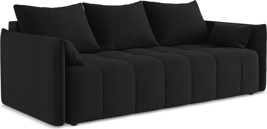 Divano nero allungabile/con contenitore 225 cm Moku – Makamii