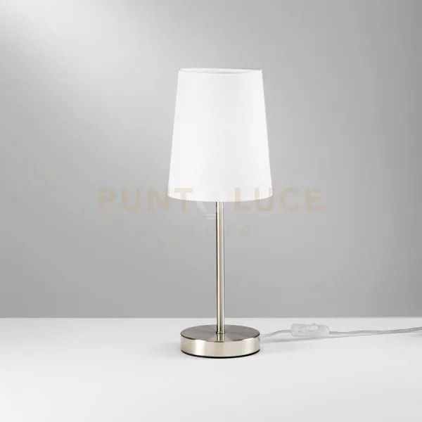 Lampada da tavolo sally nickel 1 luce attacco e14 15x15x41,8cm in m...