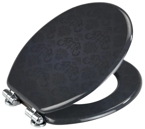 WENKO 22977100-Sedile WC BELLEVUE 35,5x42,5 cm antracite/argento