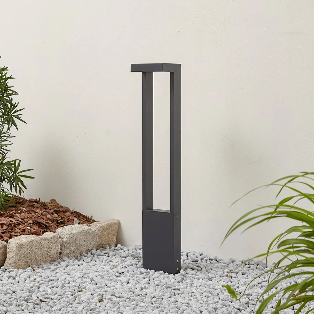 Lampioncino da giardino Lonete Lindby, Nero, Alluminio, Moderno, Lampada LED da esterni