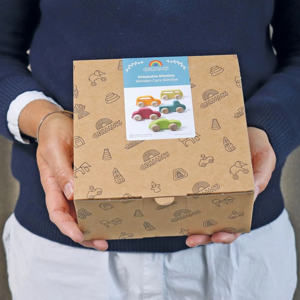 Grimm's - Set di macchinine in legno - 5 pz