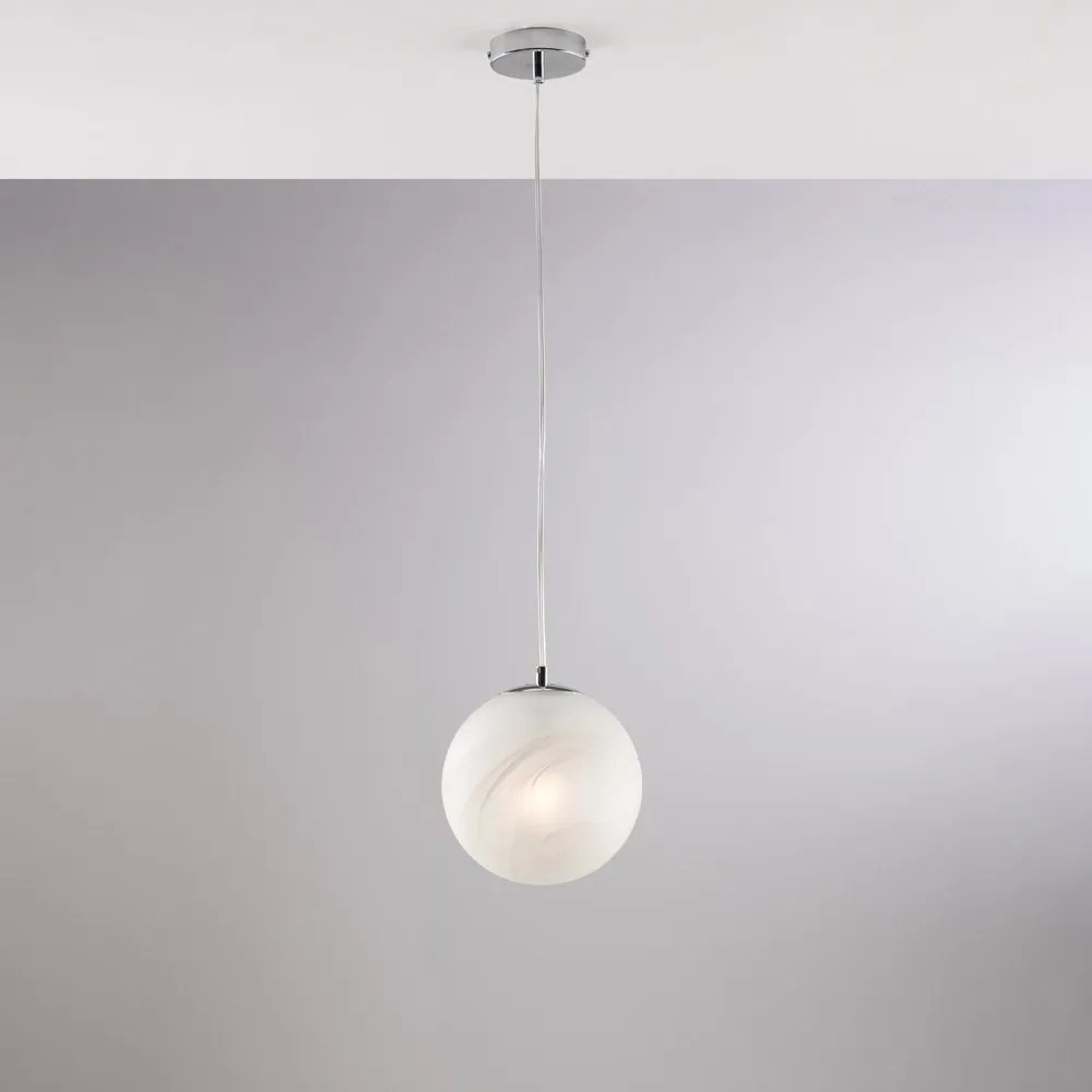 Sospensione Contemporanea Olaf Metallo Cromo 1 Luce E27