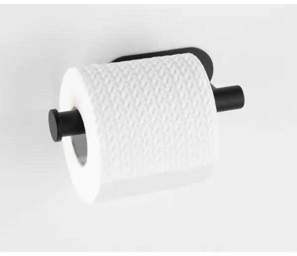 WENKO 24287100-Porta rotolo per carta igienica TURBO-LOC OREA BLACK 16x7 cm acciaio inox/nero
