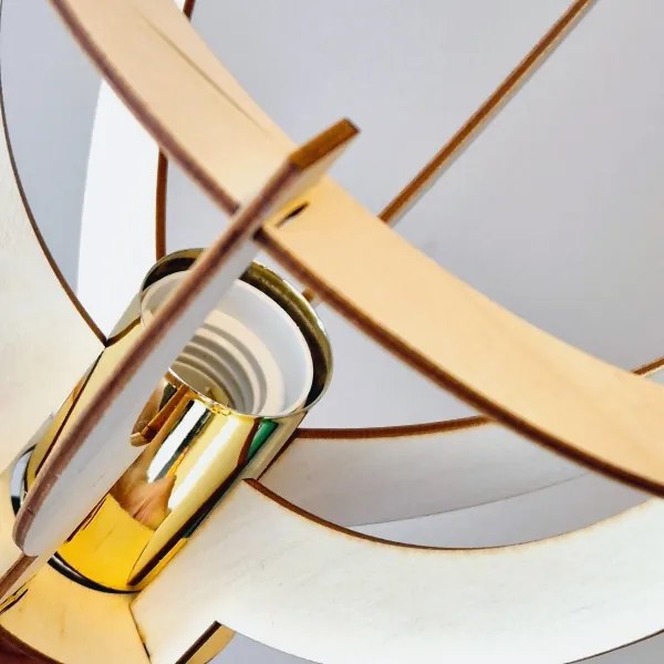 Lampadario a plafone LANDO 1xE27/15W/230V faggio