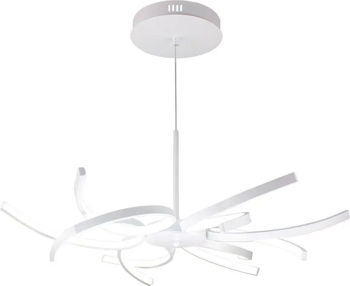 Lampadario LED neoclassico Lidia bianco Ø75cm, luce con 3 temperature di colore 5000 lumen