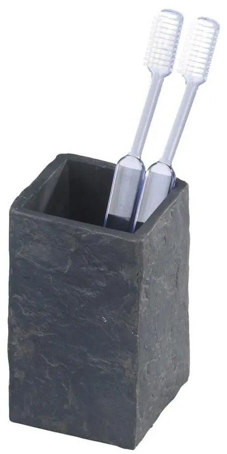 WENKO 17920100 - Bicchiere SLATE ROCK 6,4x10,5 cm antracite