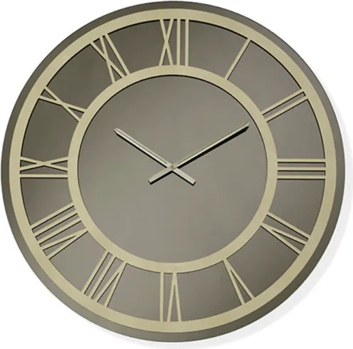 Orologio ETHAN rotondo D80 cm in cristallo Bronzo e numeri Oro