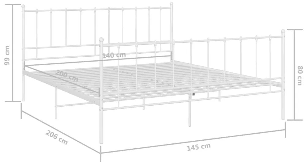 Giroletto Bianco in Metallo 140x200 cm