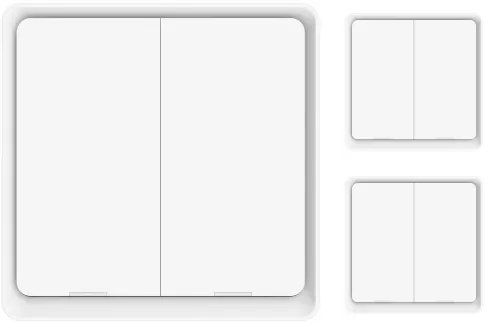 Immax NEO 07507C - SET 3x Interruttore 2-bottoni SMART 3xCR2430 Zigbee 3.0 Tuya