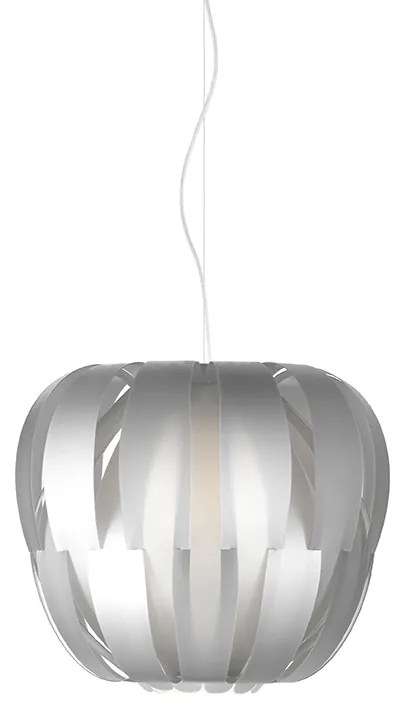 Sospensione Moderna 1 Luce Queen In Polilux Silver D29 Made In Italy