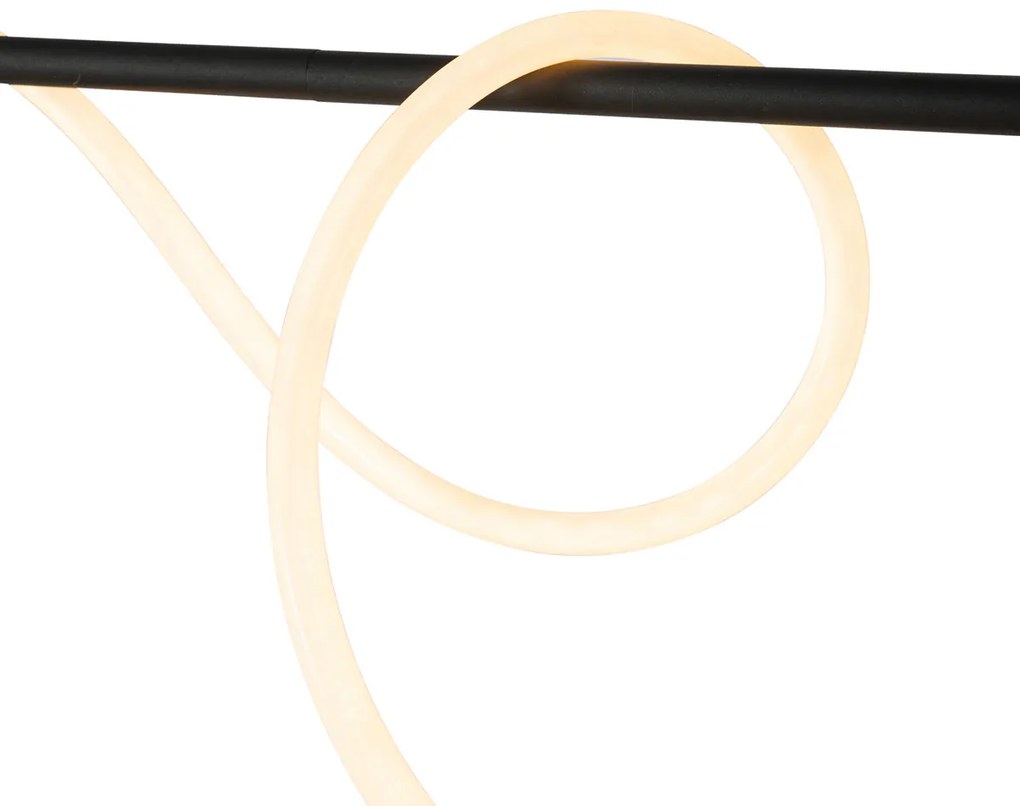Lampada a sospensione di design nera con LED dimmerabile a 3 livelli - Danisha