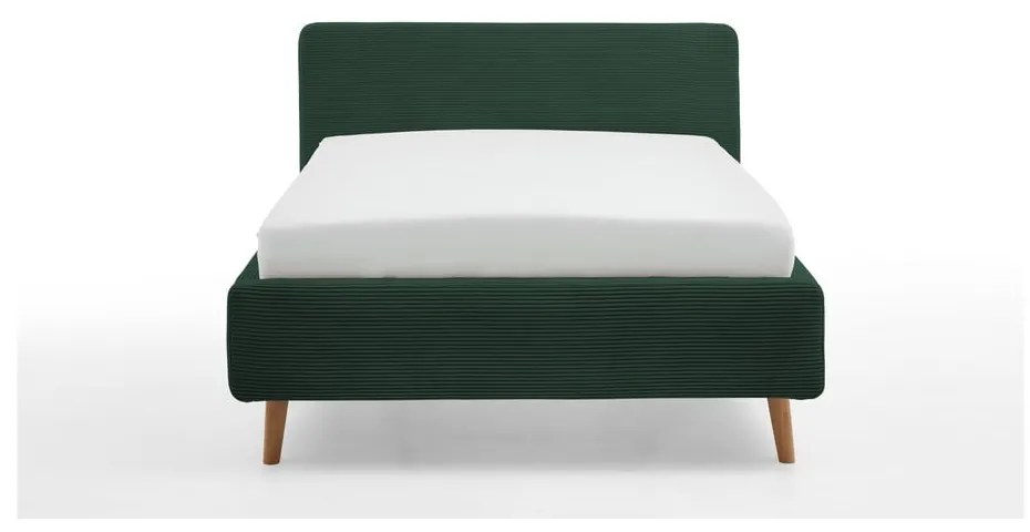 Letto singolo imbottito verde scuro rete non inclusa 120x200 cm Mattis – Meise Möbel