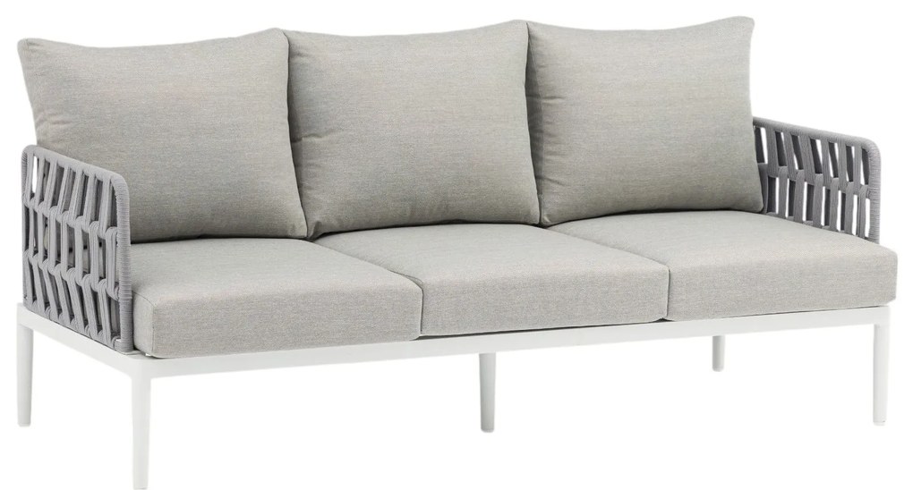 CASCADA - salotto outdoor con struttura in alluminio grigio chiaro, antracite o naturale