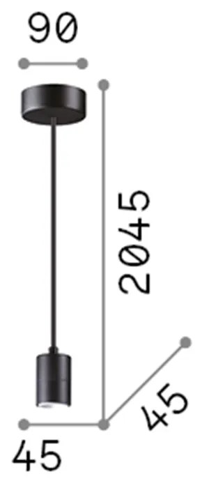 Lampada a Sospensione Set Metallo Cromo 1 Luce E27