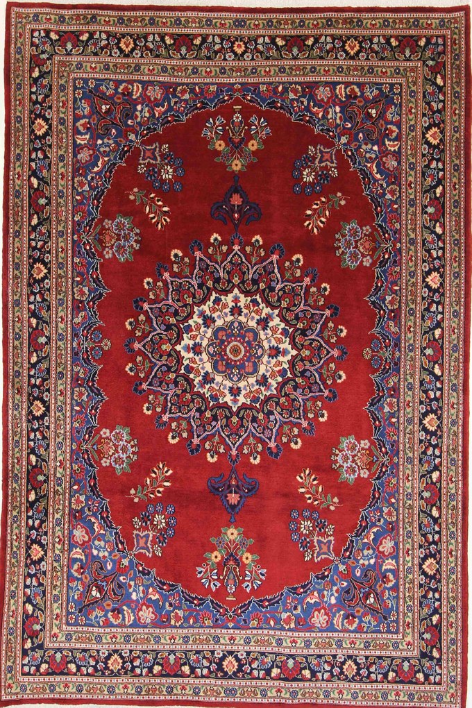 Gashghai Tappeto 300x200 Rosso (Iran) Annodato A Mano