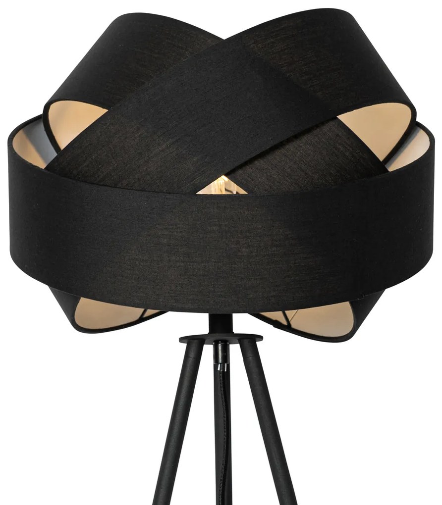 Lampada da terra moderna nera - Cloth