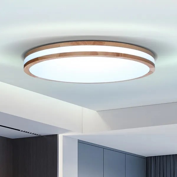 Brilagi-LED Plafoniera dimmerabile MOLINA LED/72W/230V 3000-6500K finitura rovere Ø 78 cm + telecomando