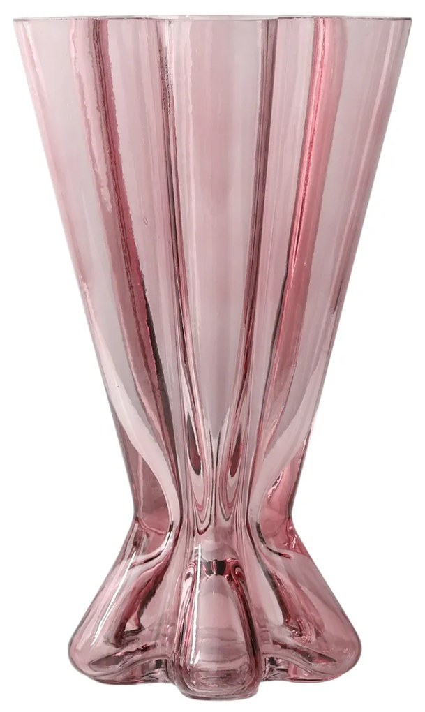 Vaso arredo vetro 30 cm rosa