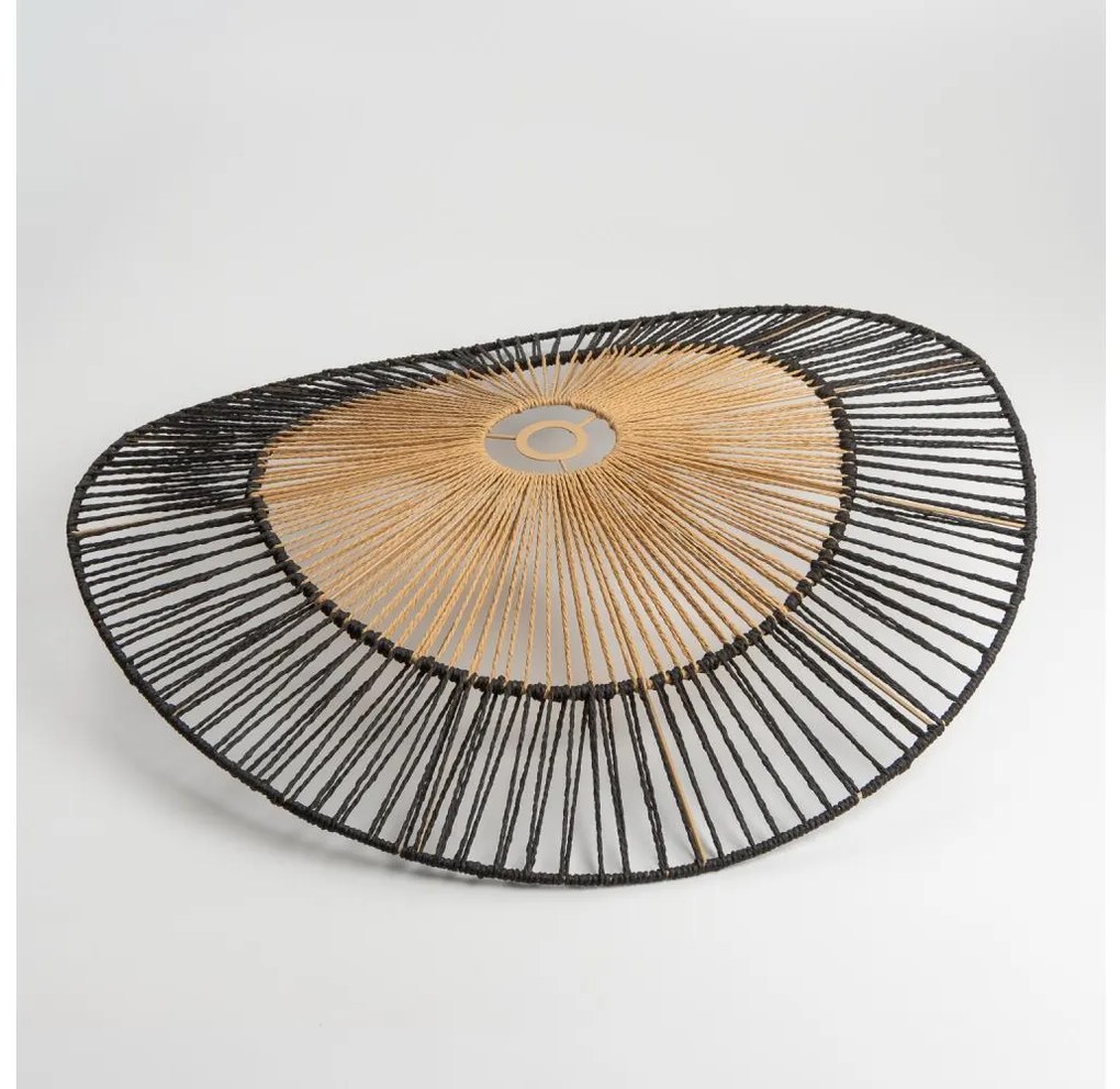 Paralume universale KERIA, Ø 50 cm, marrone/nero