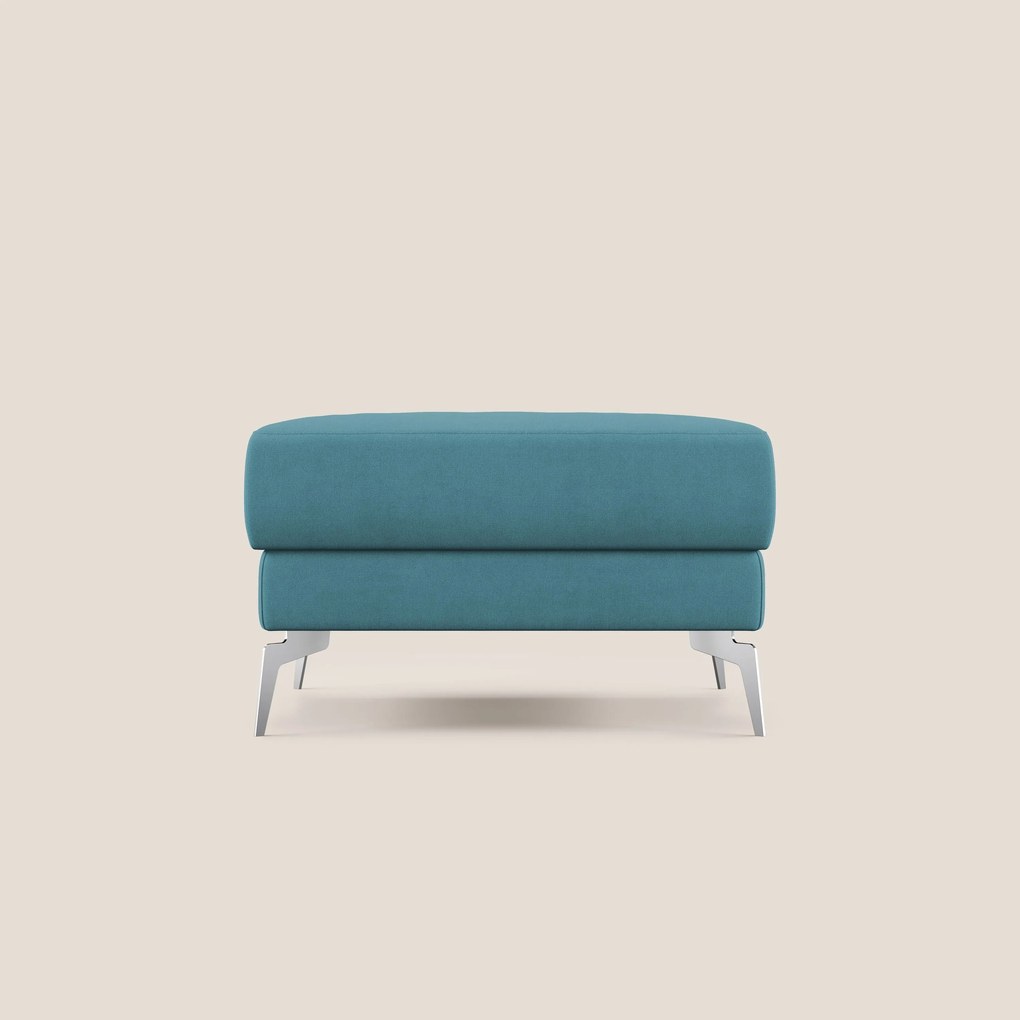 Star Pouf con piedini alti in tessuto impermeabile T02 azzurro