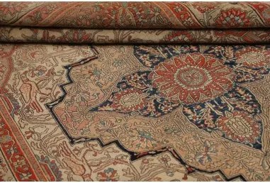 Antik Stilizzato Beige Rosso 130x220 Cm