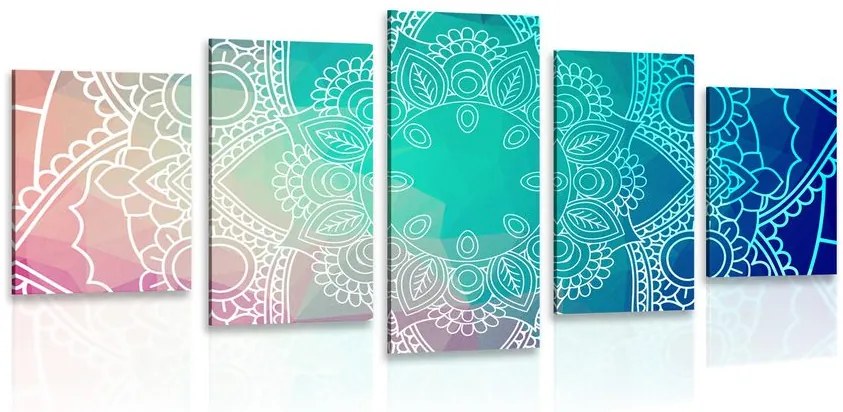Quadri 5 pezzi – Mandala pastello