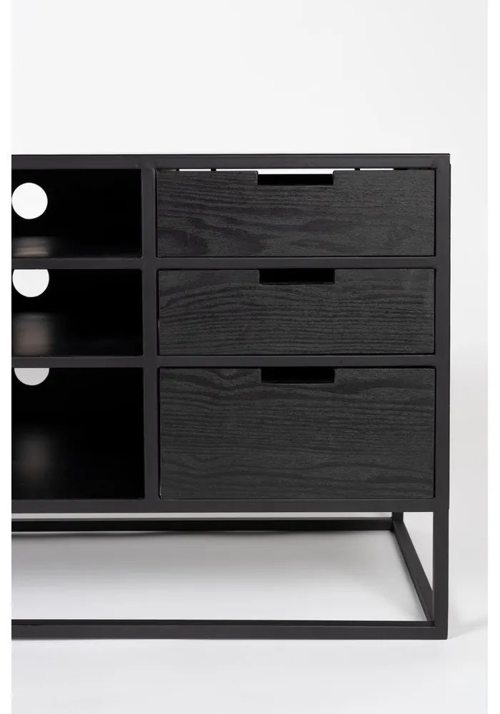 Tavolo TV in rattan nero 38x55 cm Guuji - White Label