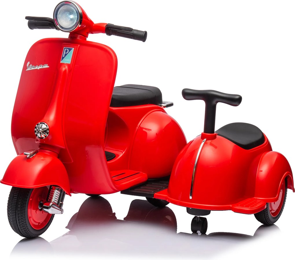 Piaggio Vespa con Sidecar Small Elettrica 6V per Bambini Rossa...