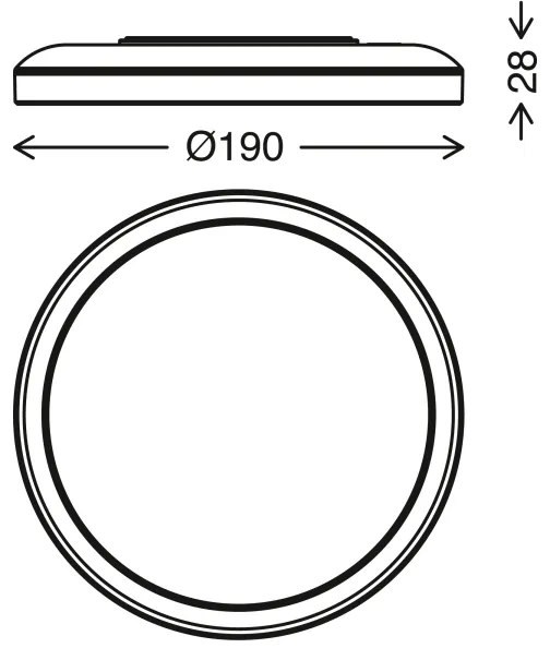 Briloner 7150-416 - Plafoniera LED SLIM LED/12W/230V d. 19 cm
