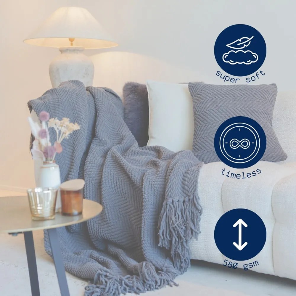 Coperta marrone in ciniglia 130x170 cm Renee – Tiseco Home Studio