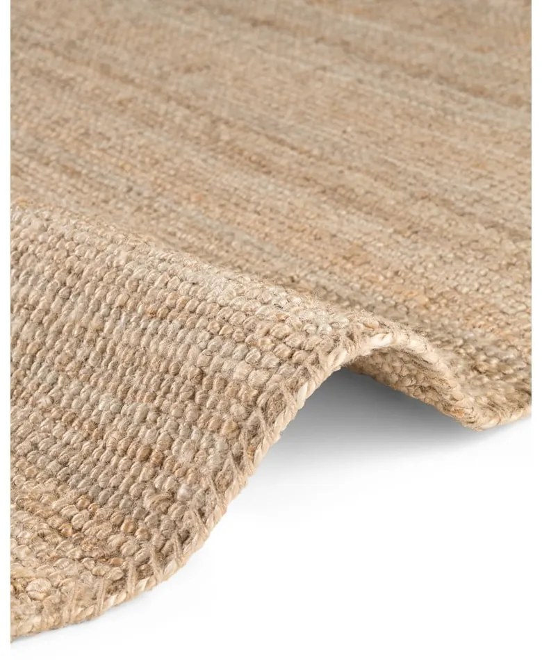 Tappeto rotondo di colore naturale in iuta ø 200 cm Bouclé Jaipur – Hanse Home