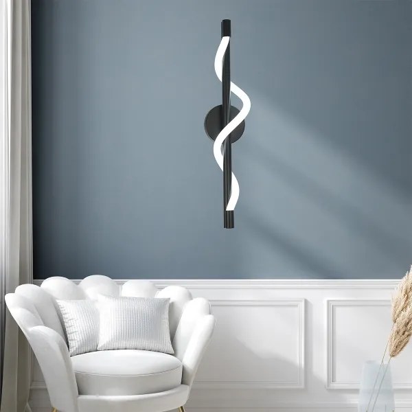 Applique da parete LED MELECA 12 W 230 V 3000/4000/6000 K, nero