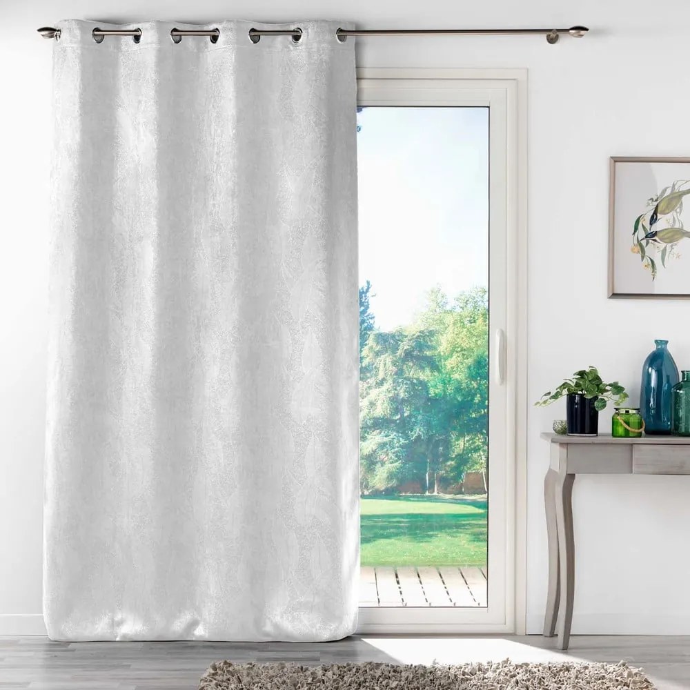 Tenda oscurante in velluto bianco 135x280 cm Melodie - douceur d'intérieur