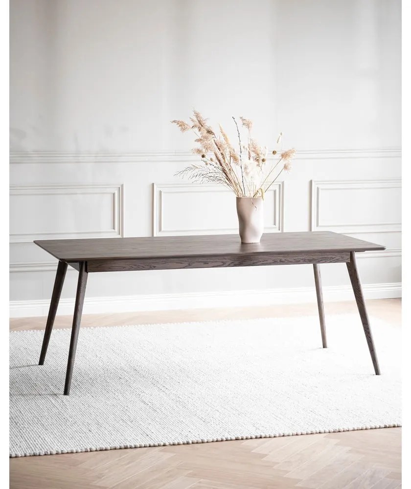 Tavolo da pranzo pieghevole in rovere marrone scuro 90x190 cm Yumi - Rowico