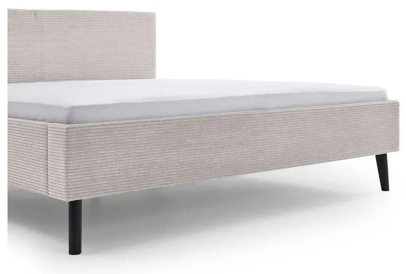 Letto matrimoniale imbottito beige rete non inclusa 180x200 cm Avola – Meise Möbel