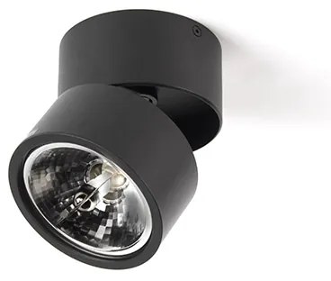 Faretto moderno nero rotondo orientabile - Go Nine