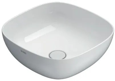 Ceramica Globo T-edge Lavabo 42x42 da Appoggioin ceramica Bianco Opaco