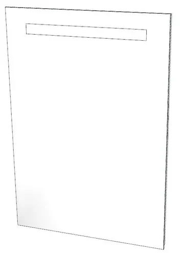 Specchio Plane rettangolare 62.2 x 95 cm