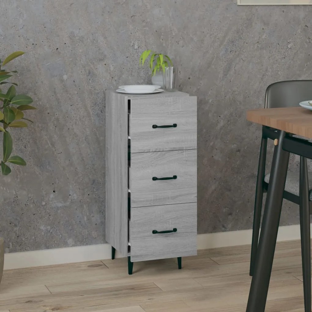 Credenza grigio sonoma 34,5x34x90 cm in legno multistrato