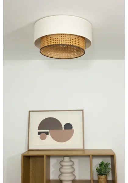 Plafoniera NATIA 1xE27/60W/230V diam. 45 cm bianco/marrone