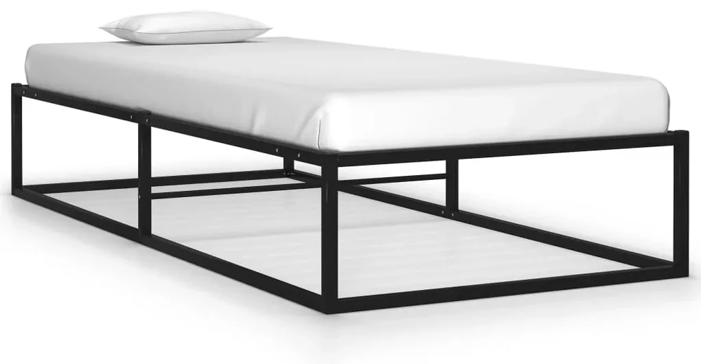 Giroletto nero in metallo 90x200 cm
