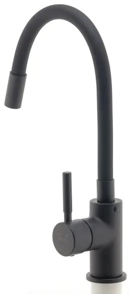 FERRO - Rubinetto per lavello con braccio flessible opaco nero