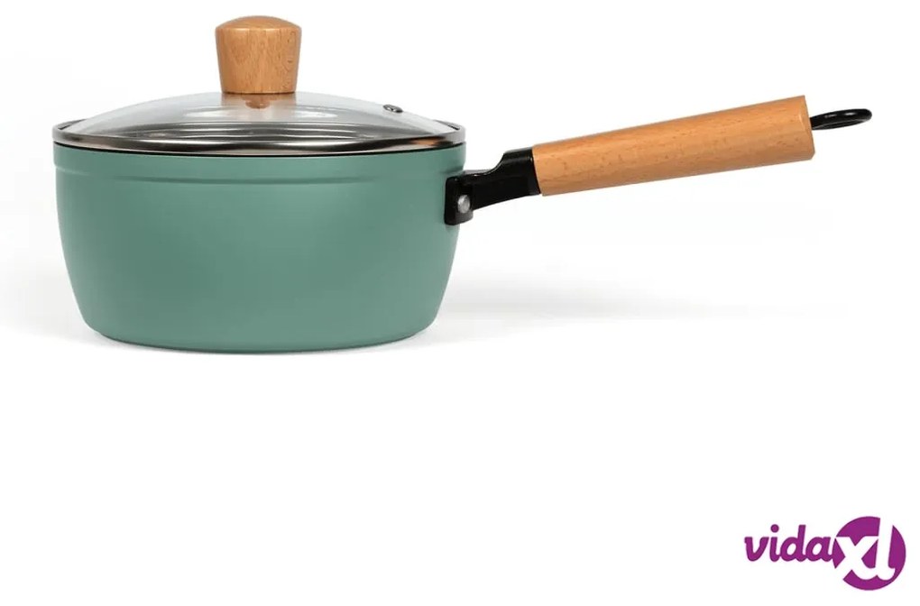 Livoo Casseruola con Manico in Legno 18 cm Verde