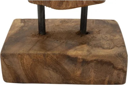 Scultura Akar In Teak Ric, Cm 20X11X34 Min 2 (Pezzi Unici - Non Rip. In Serie)