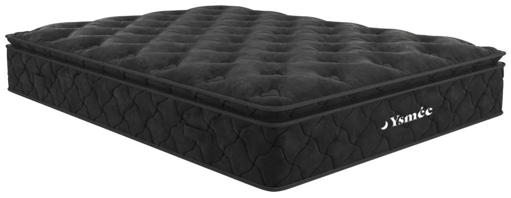 Set 2 reti con doghe 90 x 200 cm + Materasso a molle insacchettate BLACK DREAM di YSMÉE - 180 x 200 cm