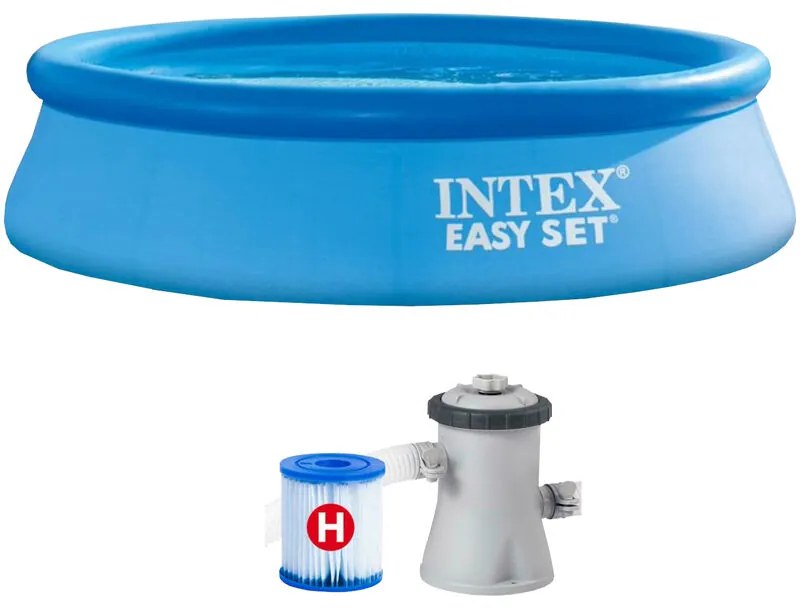 Intex - 28122 Piscina Easy Set Rotonda con Pompa Quick Up per Bambini 305x76 cm